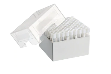 艾本德儲存盒 9 × 9, 可放置 81  個螺旋蓋（凍存）管， 4  –  5  mL，2  件，高 102  mm，4  英寸，聚丙烯材料，可耐受最低 -86  °C，可高溫高壓滅菌，帶蓋子并具有