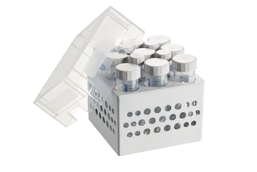 艾本德儲存盒 3 × 3, 可放置 9  個 50  mL 試管和 4  個 15  mL 試管，2  件，高 127  mm，5  英寸，聚丙烯材料，可耐受最低 -86  °C，高溫高壓滅菌，帶蓋子